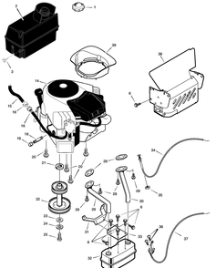 Engine Mount Assembly Diagram and Parts List for 465600X8A 2003 Briggs and Stratton Lawn Tractor